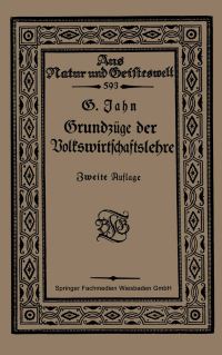 Book Cover for Grundzüge Der Volkswirtschaftslehre by Georg Jahn