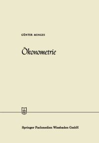 Book Cover for Ökonometrie by Günter Menges