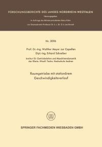 Book Cover for Raumgetriebe Mit Stationärem Geschwindigkeitsverlauf by Walther Meyer Capellen