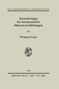 Book Cover for Atemstörungen Bei Intrakraniellen Massenverschiebungen by Wolfgang Seeger