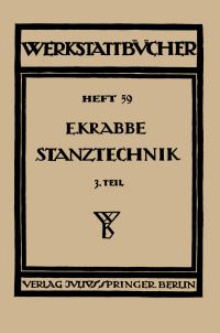 Book Cover for Stanztechnik by Erich Krabbe