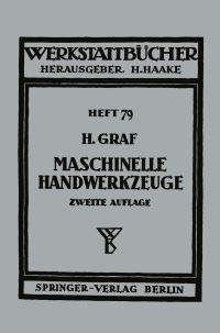 Book Cover for Maschinelle Handwerkzeuge by Hellmuth Graf