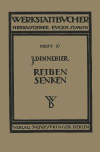 Book Cover for Reiben Und Senken by J Dinnebier