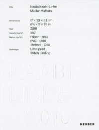 Book Cover for Nadia Kaabi-Linke by Nadia KaabiLinke, Timo Linke, Asmaa AlShabibi, William Lawrie