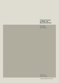 Book Cover for Torsionsversuche an Stahl- Und Spannbetonbalken by LAMPERT, LÜCHINGER, THÜRLIMANN