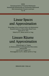 Book Cover for Linear Spaces and Approximation / Lineare Räume Und Approximation by Butzer, SzökefalviNagy