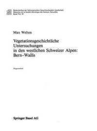 Book Cover for Vegetationsgeschichtliche Untersuchung in Den Westlichen Schweizer Alpen by WELTEN
