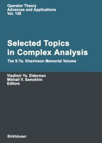 Book Cover for Selected Topics in Complex Analysis by Vladimir Ya Eiderman, Mikhail V Samokhin