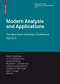 Book Cover for Modern Analysis and Applications by V M Adamian, M G Krein, Mark Krein Centenary Conference