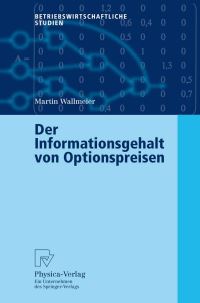 Book Cover for Der Informationsgehalt Von Optionspreisen by Martin Wallmeier