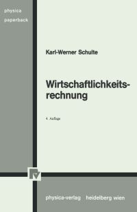 Book Cover for Wirtschaftlichkeitsrechnung by KarlWerner Schulte