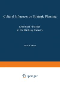 Book Cover for Cultural Influences on Strategic Planning by Peter R Haiss