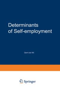 Book Cover for Determinants of Self-Employment by Gerrit de Wit