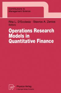 Book Cover for Operations Research Models in Quantitative Finance by Rita L DEcclesia, Stavros A Zenios