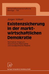 Book Cover for Existenzsicherung in Der Marktwirtschaftlichen Demokratie by Jürgen Volkert