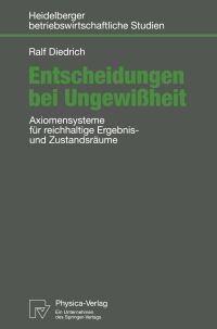 Book Cover for Entscheidungen Bei Ungewiheit by Ralf Diedrich