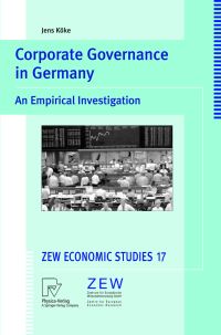 Book Cover for Corporate Governance in Germany by Jens Köke, Zentrum für Europäische Wirtschaftsforschung