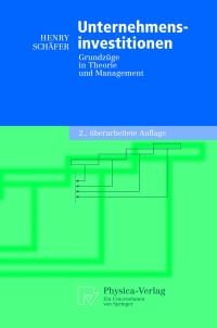 Book Cover for Unternehmensinvestitionen by Henry Schäfer
