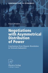 Book Cover for Negotiations With Asymmetrical Distribution of Power by Klaus Winkler