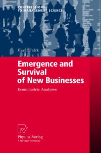 Book Cover for Emergence and Survival of New Businesses by Oliver Falck