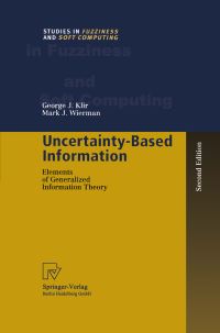 Book Cover for Uncertainty-Based Information by George J Klir, Mark J Wierman
