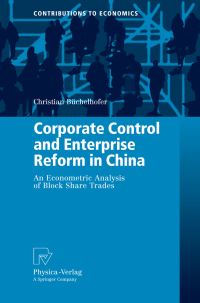 Book Cover for Corporate Control and Enterprise Reform in China by Christian Büchelhofer