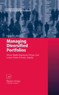 Book Cover for Managing Diversified Portfolios by Daniel O Klier