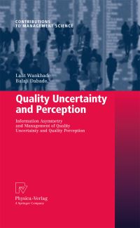 Book Cover for Quality Uncertainty and Perception by Lalit Wankhade, Balaji Dabade
