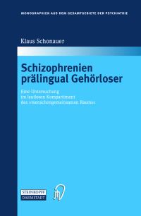 Book Cover for Schizophrenien Prälingual Gehörloser by Klaus Schonauer