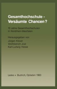 Book Cover for Gesamthochschule — Versäumte Chancen? by Jürgen Klüver