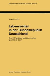 Book Cover for Lebenswelten in Der Bundesrepublik Deutschland by Friedrich Krotz