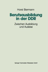 Book Cover for Berufsausbildung in Der DDR by Horst Biermann