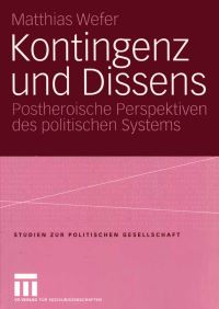 Book Cover for Kontingenz Und Dissens by Matthias Wefer