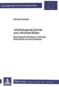 Book Cover for «Wohlklingende Schrift>> Und «Ruhrende Bilder>> by Gerhard Schäfer