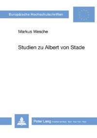 Book Cover for Studien Zu Albert Von Stade by Markus Wesche