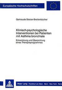 Book Cover for Klinisch-Psychologische Interventionen Bei Patienten Mit Asthma Bronchiale by Gertraude SterzerBreitenbücher