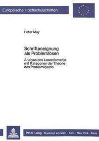 Book Cover for Schriftaneignung Als Problemlosen by Peter May
