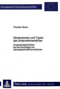 Book Cover for Dimensionen Und Typen Der Unternehmenskrise by Thorsten Grenz
