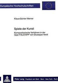 Book Cover for Spiele Der Kunst by KlausGünter Werner