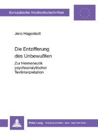 Book Cover for Die Entzifferung Des Unbewussten by Horst Schrage