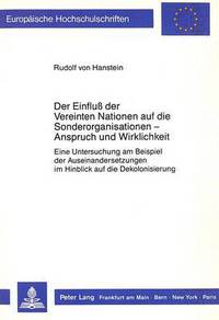 Book Cover for Der Einfluss Der Vereinten Nationen Auf Die Sonderorganisationen - Anspruch Und Wirklichkeit by Rudolf Hanstein von