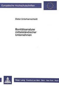 Book Cover for Bonitatsanalyse Mittelstandischer Unternehmen by Dieter Unterharnscheidt