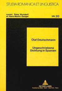 Book Cover for Ungeschriebene Dichtung in Spanien by Olaf Deutschmann