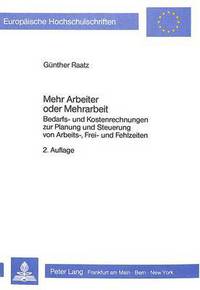 Book Cover for Mehr Arbeiter Oder Mehrarbeit by Günther Raatz