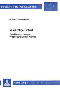 Book Cover for Vernunftige Einheit by Günter Meckenstock