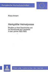 Book Cover for Markgrafler Heimatpresse by Klaus Amann