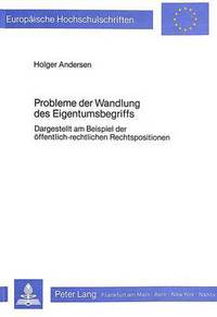 Book Cover for Probleme Der Wandlung Des Eigentumsbegriffs by Holger Andersen