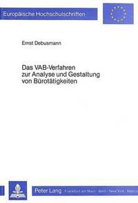 Book Cover for Das VAB-Verfahren Zur Analyse Und Gestaltung Von Burotatigkeiten by Ernst Debusmann