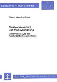 Book Cover for Musikwissenschaft Und Musikvermittlung by Silvana KlaviniusKreyer