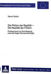 Book Cover for Die Fiktion Der Realitat - Die Realitat Der Fiktion by Rainer Zerbst
